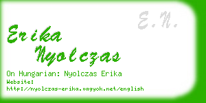 erika nyolczas business card